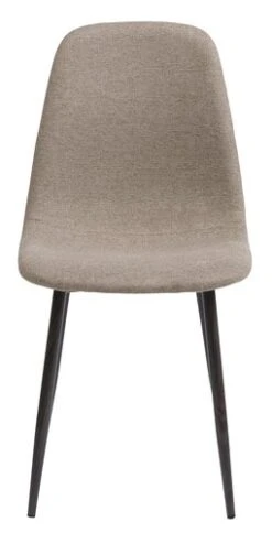 Chaise JONSTRUP Tissu Beige/coloris Chêne Foncé -Meubles Soldes Boutique 221609