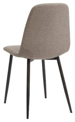 Chaise JONSTRUP Tissu Beige/coloris Chêne Foncé -Meubles Soldes Boutique 221610