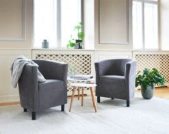 Bout De Canapé TAPS 40x40 Blanc/bambou 16 Bout De Canapé TAPS 40x40 Blanc/bambou -Meubles Soldes Boutique 87568