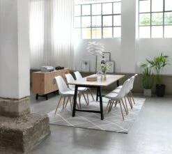 Royal Oak Chaise KASTRUP Blanc/chêne -Meubles Soldes Boutique 89270