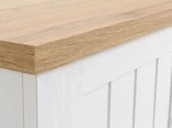 Meuble TV MARKSKEL Blanc/chêne -Meubles Soldes Boutique 98429